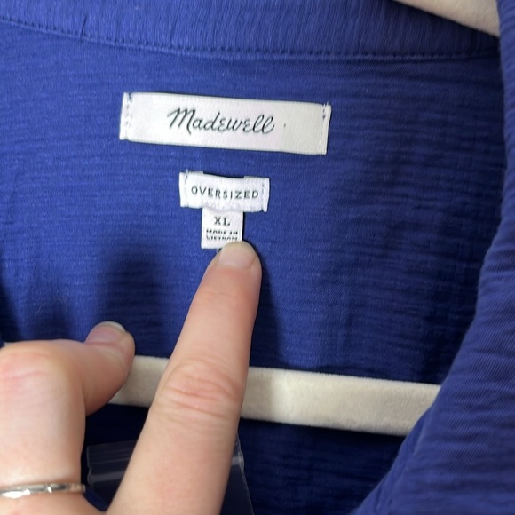 Madewell NWT Superoversized Shirt Jacket Shacket Sz XL Pockets Layers - Picture 10 of 13